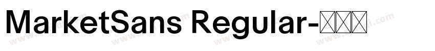 MarketSans Regular字体转换